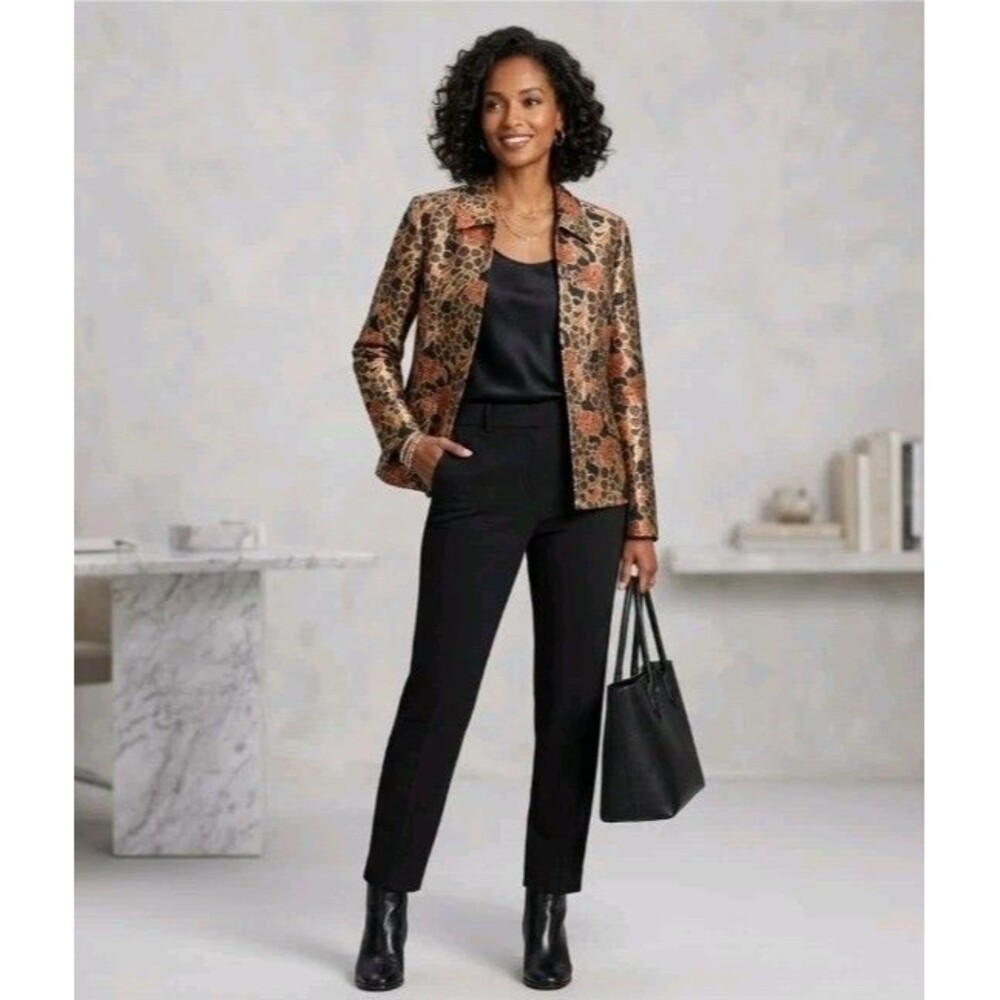 NWT Vintage Lafayette 148 NY Metallic Brocade Blazer Jacket Loehmanns Sz 8